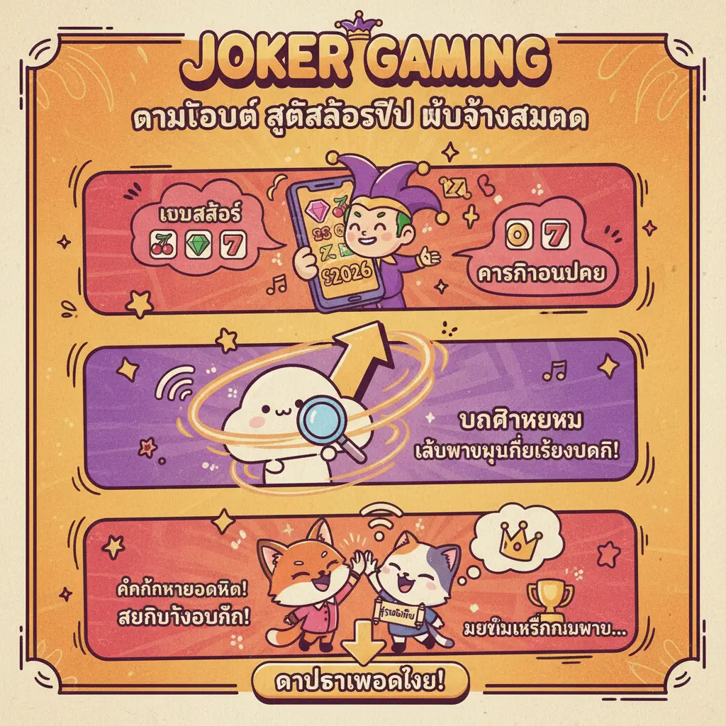 ดาวน์โหลด สูตรสล็อตฟรี ไม่ต้องสมัคร - Joker Gaming